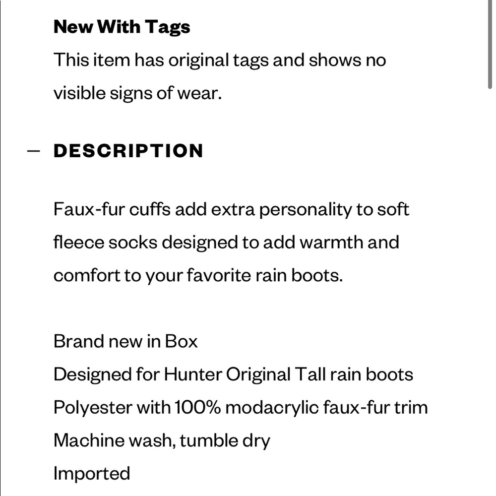 Hunter Original Faux Fur-Trim Boot Socks - Picture 5 of 5
